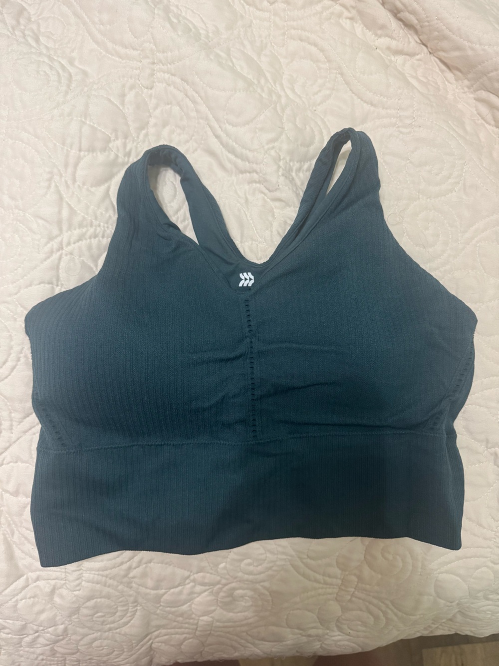 all in motion Teal Ribbed Racerback Tank